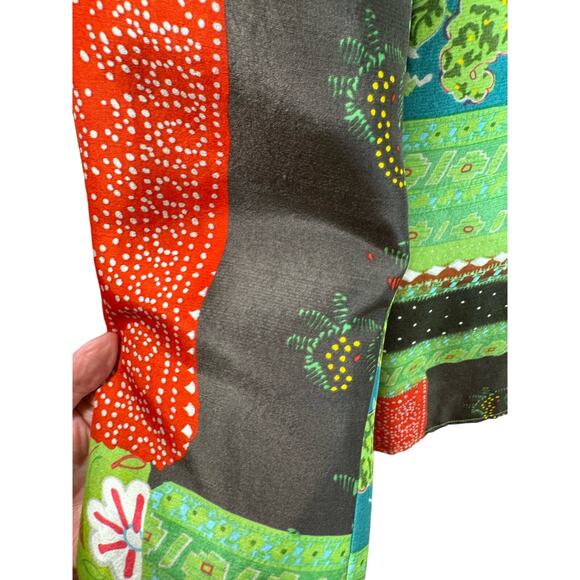 Silk Collection By Harve Barnard Blazer Mint Green Patchwork Silk Blazer Women L - Picture 4 of 10